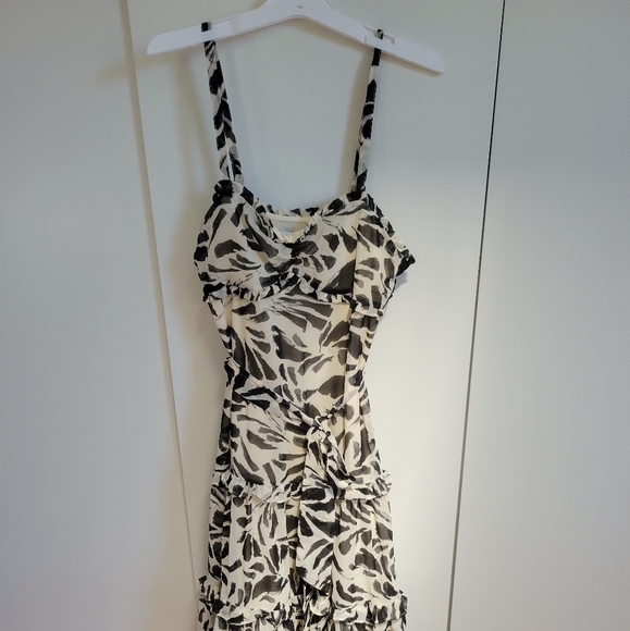 Alexis Dresses Alexis For Target Black Botanical Ruffle Dress